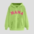 thumbnail image 4 of hlysgo Womens Long Sleeve Mama Sweatshirts Oversized Crewneck Pullover Hoodies Casual Knit Graphic Mom Tops Sweater Green,L, 4 of 4