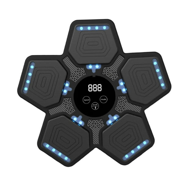 Máquina de entrenamiento de boxeo con música inteligente, tapete electrónico para karate y deportes para niños Negro