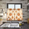 thumbnail image 4 of Yayeee Kitchen Curtains Tier Pair Light Filtering 27"x36" Rod Pocket Short Cafe Window Panel, Halloween Pumpkins Pattern, 4 of 7