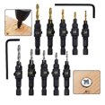 thumbnail image 2 of Labymos 5PCS Countersink Drill Bit Set High Speed Steel with 1 Free Hex Key Wrench, 2 of 7