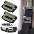 thumbnail image 1 of 2 Piezas Accesorios para Automóvil Con Incrustaciones Diamantes Ajustador Elástico Límite Correa Clip Antideslizante Fijo para Seguridad Ajustador Seguridad, 1 of 9