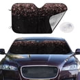 thumbnail image 2 of Kdxio Rose Gold Glitter1 Print Windshield Sun Shade,UV Rays and Sun Heat Protection,Sunshade for Car Windshield,Car Shade Front Windshield - Small, 2 of 6