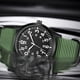 thumbnail image 2 of Reloj de cuarzo para hombre con correa de nailon, movimiento de cuarzo analógico para un estilo casual sencillo. Verde, 2 of 9