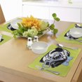 thumbnail image 4 of Ambesonne Pug Place Mats Set of 4, Pug with a Bow Tie, Standard Size, Apple Green Pale Blue, 4 of 6
