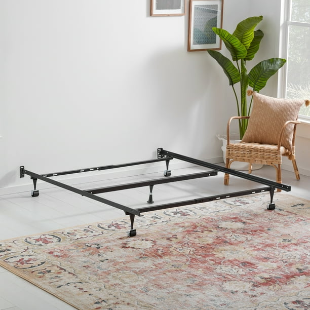 Rest Haven Metal Adjustable Bed Frame with Rollers, Queen/Full/Twin