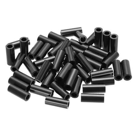 Uxcell 120Pcs M8 ABS Spacers 3/16 ID x 1/4 OD x 0.71 l Plastic Round Spacer Washers Black Standoff Nut Unthreaded for M4 or 3/16 Inch Screws Bolts Electrical Outlet