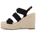 thumbnail image 2 of Journee Womens Santorynn Sling Back Espadrille Platform Wedge Sandals, 2 of 9