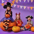 thumbnail image 4 of Portable Pumpkin Lantern Halloween Decoration Decorations April Fools' Day Large Medium And Small Candy Bucket, 4 of 4