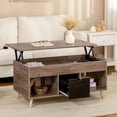 thumbnail image 2 of HOMCOM Lift Top Coffee Table with Hidden Storage Compartment, Drawer, 2 of 10