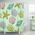 thumbnail image 1 of ABPHQTO Pink Seashell Sea Original en estilo vintage Blue Water Antique Aquatic Beach Coral Impermeable Baño Cortinas de ducha Set 165x180 cm ABPHQTO PKNMT66x72Shower-11032, 1 of 2