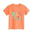 thumbnail image 4 of Toddler Girls Short Sleeve T-Shirts Kids Summer 24 Months 2t 3t 4t 5t 6t 7t Oversized Crew Neck Tops Trendy Casual Basic Loose Tees Gibobby,7-8 Years,Orange, 4 of 5