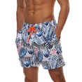thumbnail image 6 of New Boys Mens Swimming Trunks Swim Shorts Board Shorts With Pockets Print Swimwear Beachwear Underwear Swimsuit Beach Pants Casual Quick Dry Bathing Suit Surfing Colorful Leaf Print L, 6 of 8