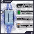 thumbnail image 2 of Batería 9v recargable Emetres USB, 2 of 5