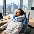thumbnail image 4 of Gumesh U Shaped Travel Neck Pillow, Soft Plush Pillow for Sleeping, Skin Friendly, Breathable with Anti Releasing Buckle, Great for Office Nap, 4 of 6