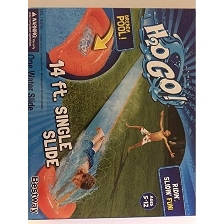 H2O GO! Inflatable 14' Single Water Slide with Drench Pool