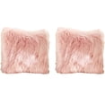 thumbnail image 1 of Juego de 2 piezas de funda de almohada mullida de piel sintética, funda de almohada decorativa, funda de almohada cuadrada de pelusa de 18x18 pulgadas, 1 of 5