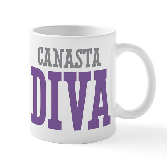 CafePress - Canasta DIVA Mug - 11 oz Ceramic Mug - Novelty Coffee Tea Cup