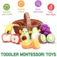 thumbnail image 3 of Montessori, Baby Soft Play House Fruit Basket Sensory Toys for 0-6-12 Months Baby, Newborn Felt Simulation Food Educational Toy, 3 of 6