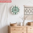 thumbnail image 4 of Wooden Wall Clock with Mint Green Gradient Dial, Silent Movement, Battery Operated (AA Batteries Not Included), Artistic Home Decor, 10×10inch (25×25cm), 4 of 9