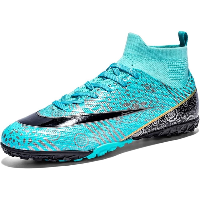 Botas de fútbol para hombre, botines profesionales de caña alta, transpirables, para entrenamiento de fútbol sala, para exteriores e interiores.