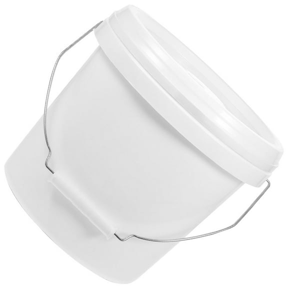 Soimiss Round 1.75 Gallon Paint Bucket with Self Contained Lid and Iron Handle for Easy Carry