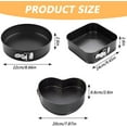thumbnail image 2 of Springform Cake Baking Pan Set of 3: Non-Stick Cheesecake Pan with Removable Bottom, Quick Release Latch Bakeware Leakproof Bread Loaf Pan (7, 8, 9 Inch), 2 of 7