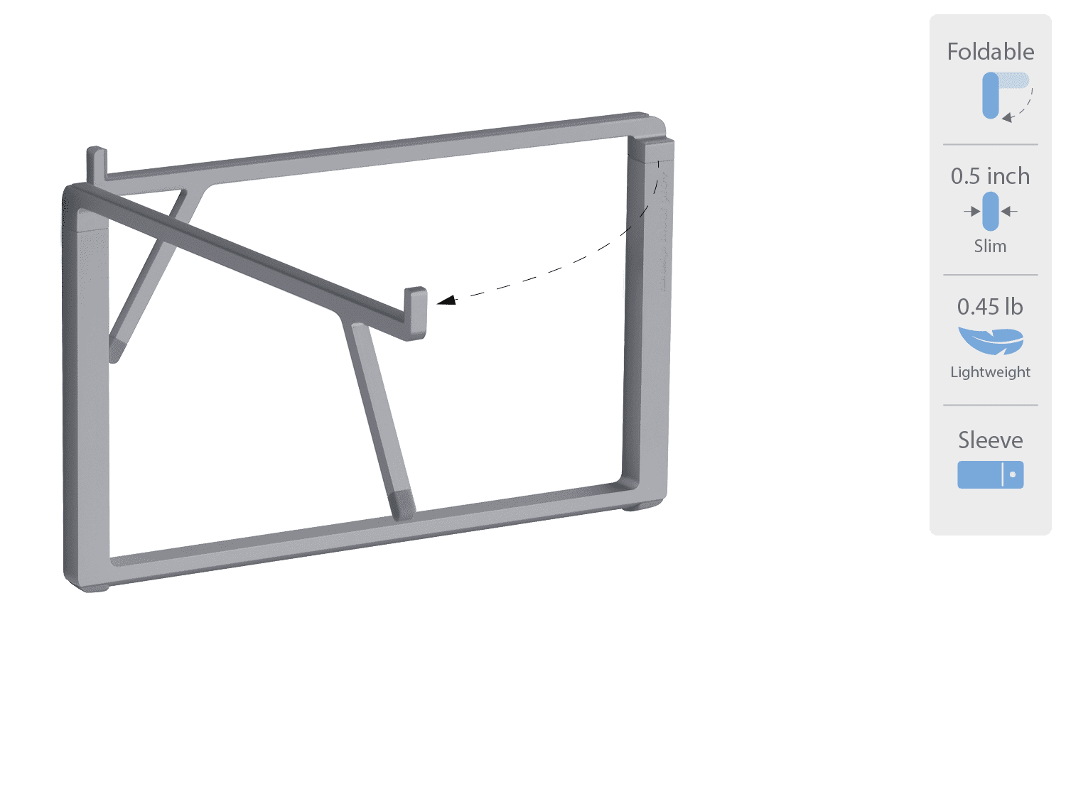 Rain Design M-Bar PRO+ Foldable Laptop Stand space gray