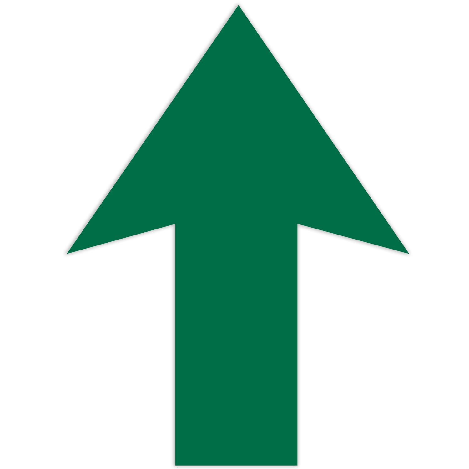 Two 18 X 12 aisleway direction floor stickers + 10 green arrows