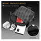 thumbnail image 2 of Bolso Bandolera De Cuero Impermeable Con Estampado De Cuadro Lab.G, Gris NEGRO, 2 of 5