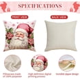 thumbnail image 3 of 4 pcs Fundas Navideñas para Cojines, Fundas Cojines 45x45cm, Decorativos Fundas de Cojín, Funda de Almohada de Lino de Algodón Deárbol de Navidad y Papá Noel, Fundas para Cojines de Sofa (Rosa), 3 of 5