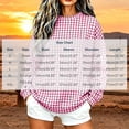 thumbnail image 4 of Byworldtasic Women's Gingham Print Crewneck Sweatshirt Casual Long Sleeve Oversized Top Loose Fit Pullover Top, 4 of 6