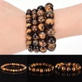thumbnail image 3 of K-KED Natural Tiger Eye Stone Lucky Bless Beads Men Woman Delicate Jewelry Bracelet Bangl-ca_-14mm, 3 of 9