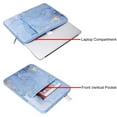 thumbnail image 4 of Mosiso Polyester Laptop Sleeve Bag for 15 inch MacBook Pro Touch Bar A1990 A1707,14" Water Repellent Laptop Bag Case for Dell HP Acer Lenovo Surface, Water Blue Marble, 4 of 6