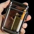 thumbnail image 2 of Extra Thick Waterproof Clear ABS Cigarette Case - 20-Count Sealed Smoke Storage Box with Lanyard, Outdoor Moistureproof Holder for Men, Portable Compact Design , Cigarette Holder Case,Black, 2 of 6