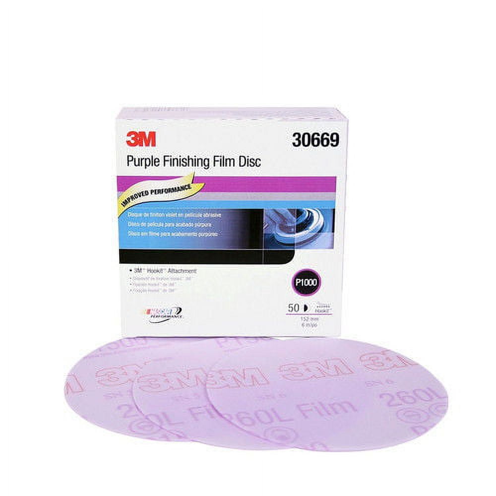 3m 3M-30761 Purple Clean Sanding Hookit Disc, 6 In, P600, 50