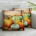 thumbnail image 3 of COMIO  Pumpkin Pillow Covers Fall Maple Leaves Throw Pillow Covers Autumn Stripes Pillow Cover Pillowcase for Home Couch Sofa Bed, 3 of 5