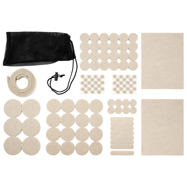 Soft Touch Assorted Self Stick Felt Furniture Pads 108 Piece Value Pack
