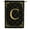 Monogram C, variant on America Forever Monogram W House Flag, 28 x 40 inch Double Sided, Black Gold Quilted Design, Decorative Letter W Flag, Elegant Monogrammed Banner, Personalized Initial Outdoor Decor, Yard Flag