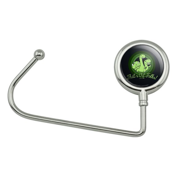 That's Oil Folks Dinosaurs Funny Humor Purse Bag Hanger Holder Hook