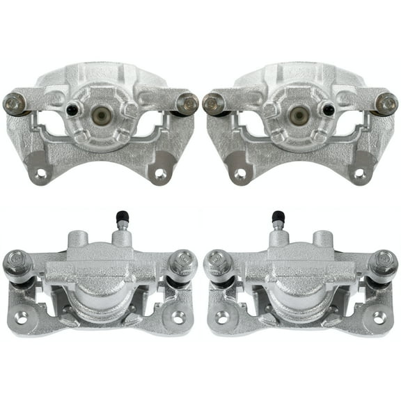 AutoShack Front and Rear Brake Calipers Set of 4 Assembly with Bracket Replacement for Jeep Patriot Compass Dodge Avenger Caliber Chrysler 200 Sebring V6 Driver and Passenger Side Kit BCPKG00026