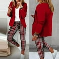 thumbnail image 4 of Hueook Elegant Business Suits for Women Plus Size Long Sleeve Solid Suit Pants Women's Two Piece Sets Fashion Casual Womens Tops, 4 of 7