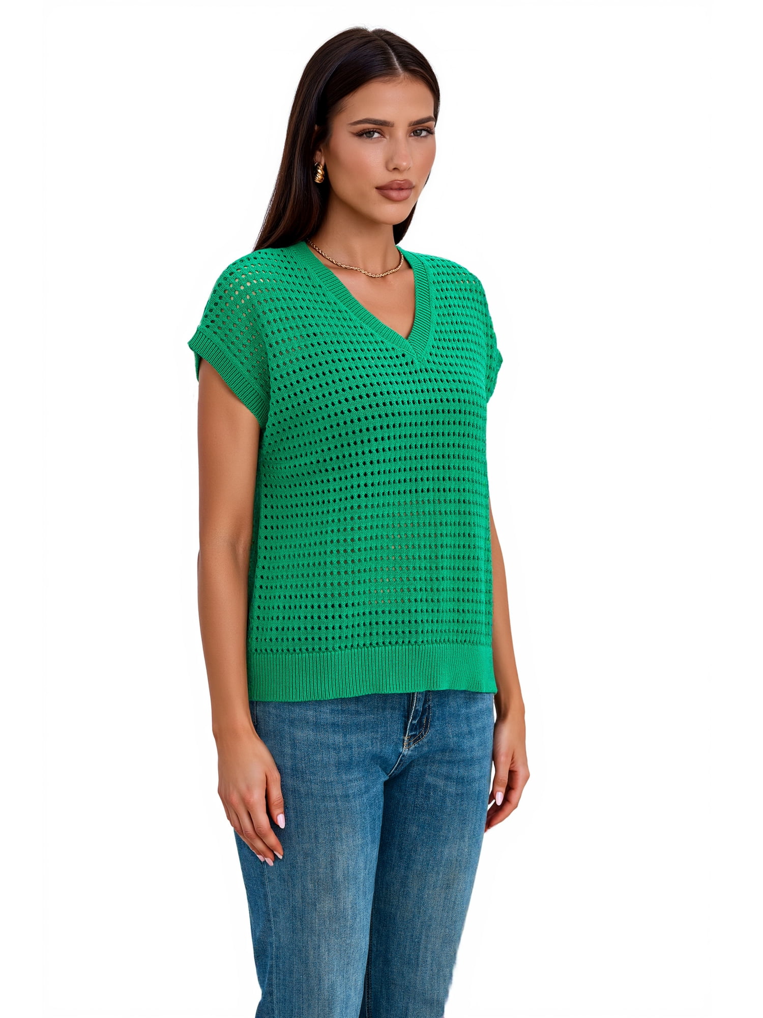 PRETTYGARDEN Women's Sleeveless V Neck Sweater, Sizes S-XXL