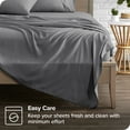 thumbnail image 7 of Bare Home Ultra-Soft Flat Sheets - Premium 1800 Collection - Double Brushed - Twin XL, Gray - 5 Pack, 7 of 7