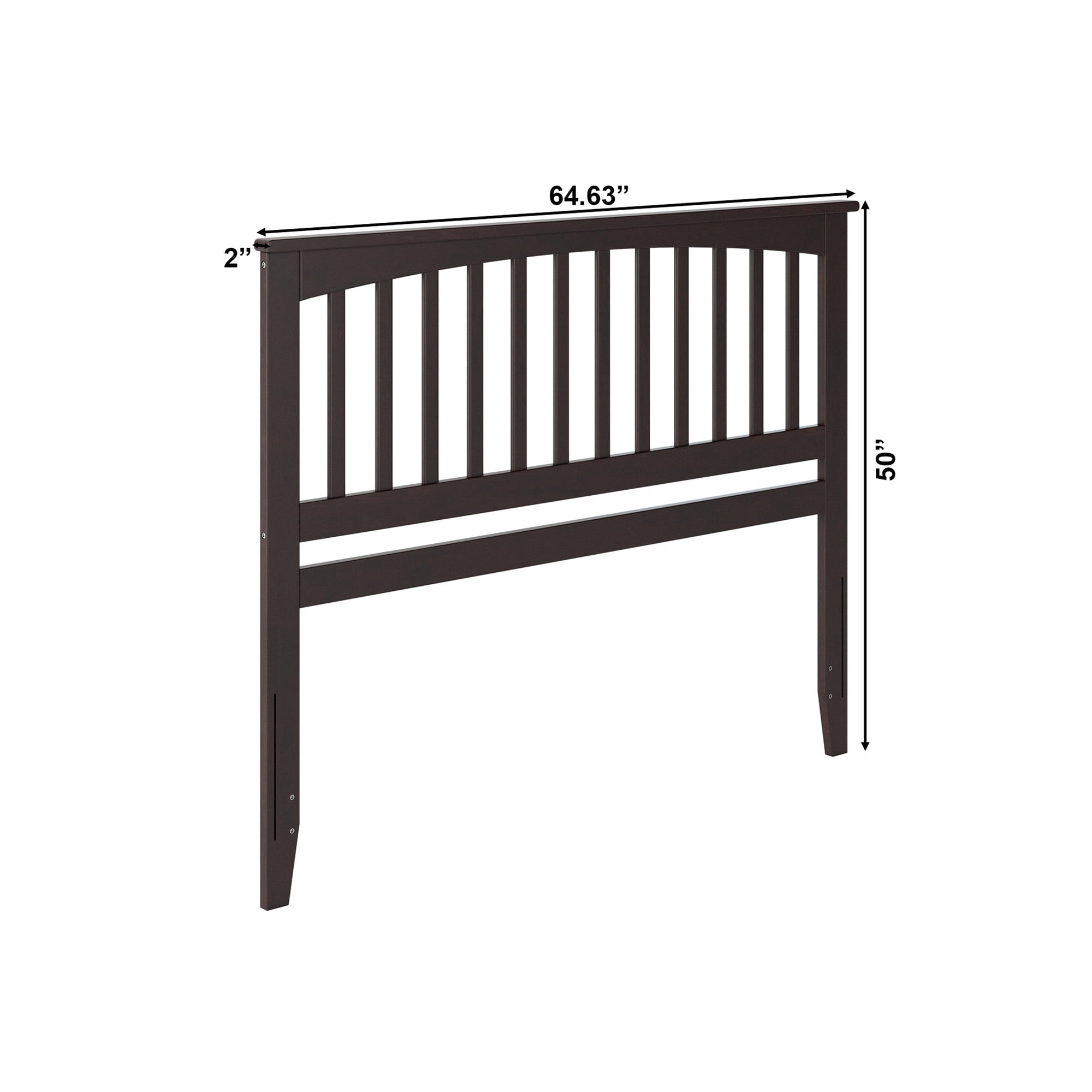 AFI Mission Queen Solid Wood Headboard, Espresso