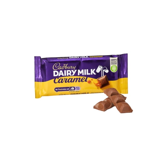Cadbury Dairy Milk Caramel Chocolate Bar 120g, Imported from Britain