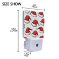 thumbnail image 4 of Yayeee LED Plug in Night Light for The Home with Auto Dusk to Dawn Light Sensors, 2 Pack, Red Santa Hats Pattern, 4 of 6