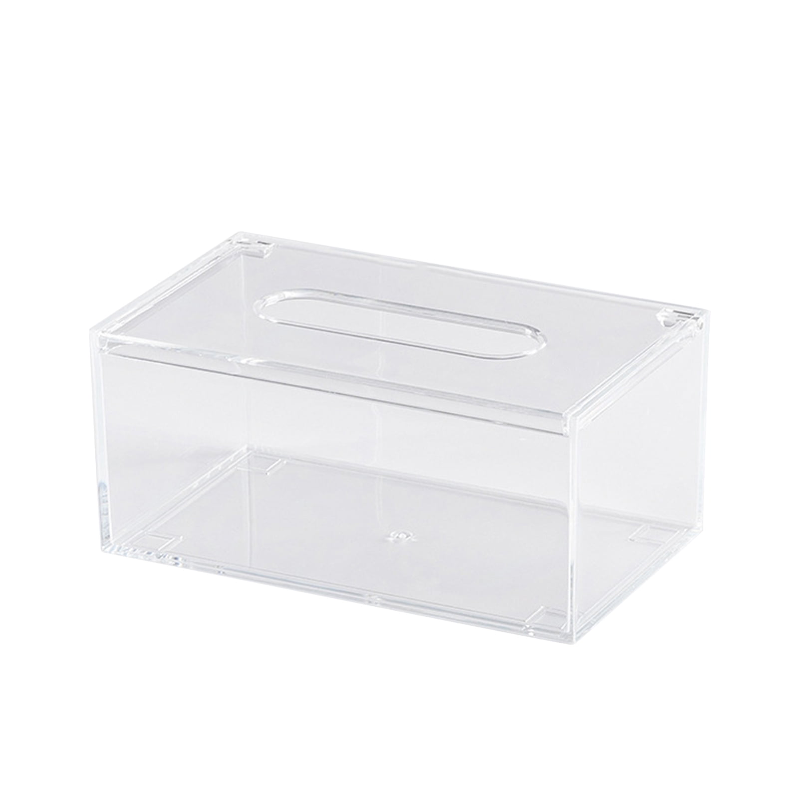 VEAREAR Clear Acrylic Tissue Box Simple Square Round Tissue Box