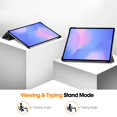 thumbnail image 3 of ELEHOLD Case for Samsung Galaxy Tab S10 FE+, PU Leather Folio Case with Kickstand & Auto Sleep/Wake, Slim Lightweight Protective Cover,Gray, 3 of 7