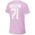thumbnail image 3 of Women's Levelwear Dylan Larkin Lavender Detroit Red Wings Hockey Fights Cancer Anthem Name & Number T-Shirt, 3 of 3