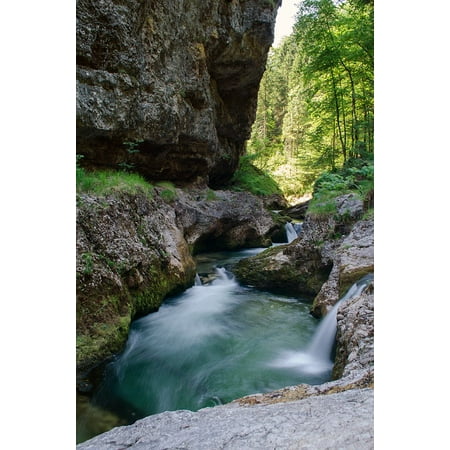 Canvas Print Rest Gorge Water Waterfall White Creek Canyon Stretched Canvas 10 x